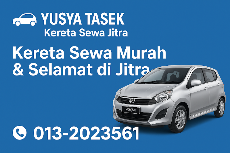 Kereta Sewa Jitra Yusya Tasek car rental in Jitra