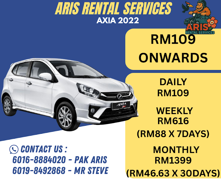 Aris Rental Kuching Car and Motorcycle Rental rental in Kuching