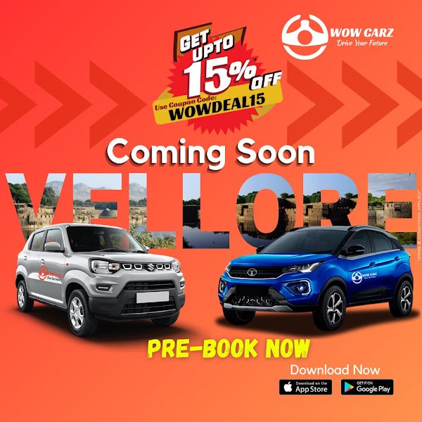 Self Drive Car rental Vellore - Wow Carz rental in Adukkamparai, Vellore