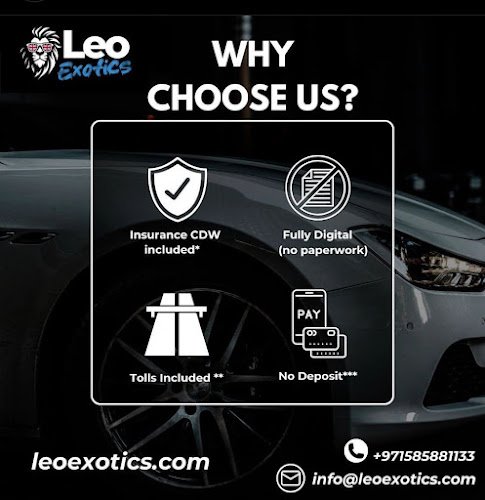 Leo Exotics Car Rental - No Deposit - Sports cars, Luxury Cars Rentals, and Chauffeur Services in Dubai car rental in Dubai